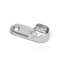 Soporte ovalado de acero para suspensión de ropa con tres agujeros y soporte de extremo de varilla de armario 