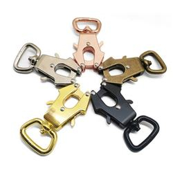 Gancho del mosquetón del animal doméstico del mosquetón del eslabón giratorio de la rana del acero de aleación del cinc del metal