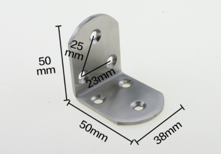 Conectores de muebles de código de esquina de acero inoxidable más anchos y gruesos Mesas y sillas laminadas Soporte fijo Tipo L Código de ángulo recto de 90 grados