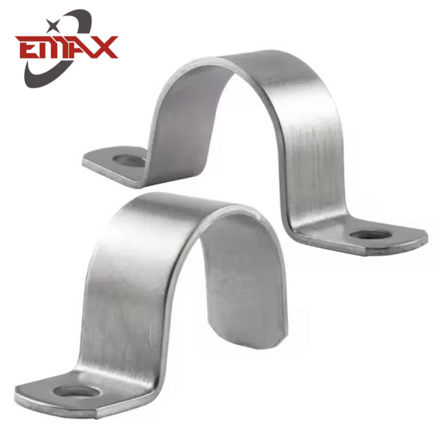 Abrazadera de manguera tipo U galvanizada universal de acero inoxidable con dos orificios