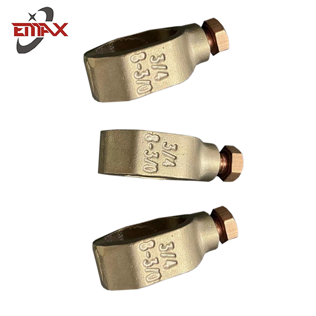 Abrazaderas de puesta a tierra de bronce y aluminio para conector de cable 