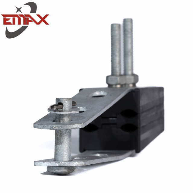 Suxba de suspensión de abrazadera de tensión aislada con inserto de goma para soporte de cable ABC