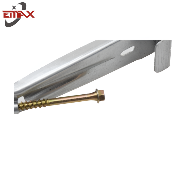 Colgadores para canalones galvanizados de alta resistencia con tornillo rápido y clip