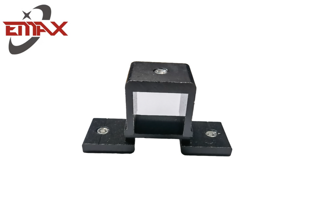 Soporte de metal negro con centro transparente para aplicaciones de montaje y carcasa