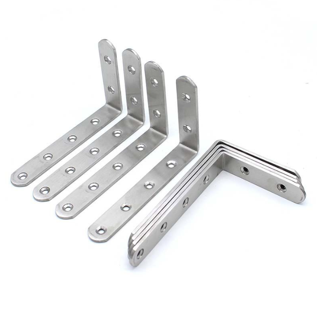 Soporte de esquina de acero en forma de L Estante reforzado de 90 grados