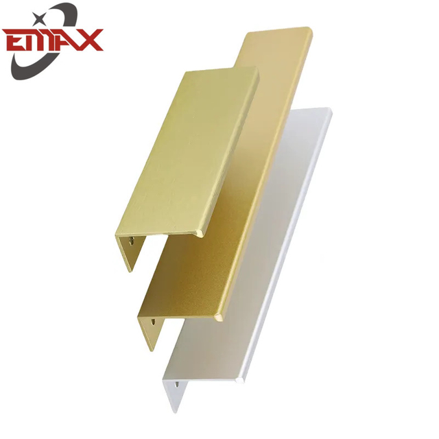 Tiradores de gabinete de aluminio negro mate tiradores de muebles de aluminio