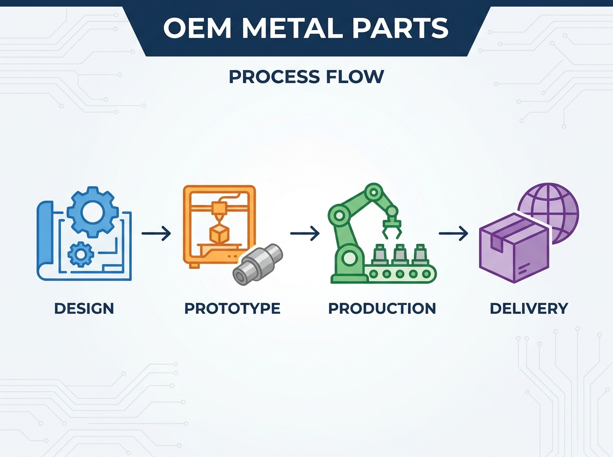 Proceso de fabricaci&oacute;n de piezas met&aacute;licas OEM
